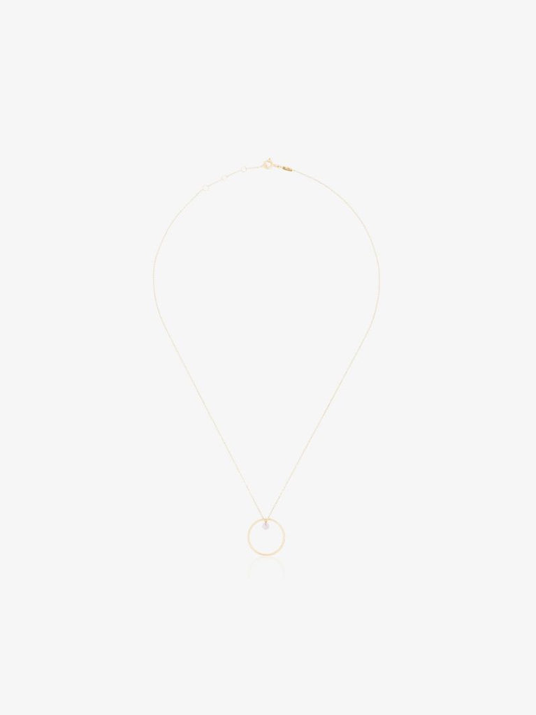 18k Yellow Gold Pink Sapphire Necklace