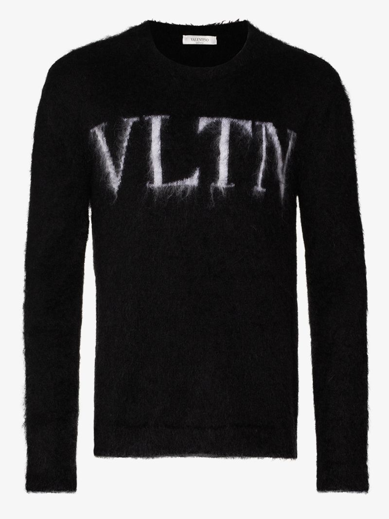 Vltn Logo Fluffy Sweater