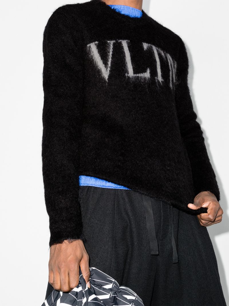 Vltn Logo Fluffy Sweater