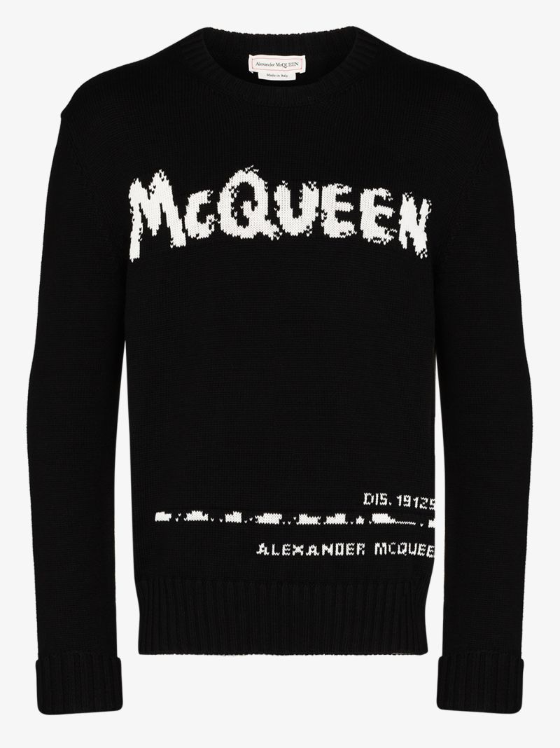Pixel Knit Graffiti Logo Sweater