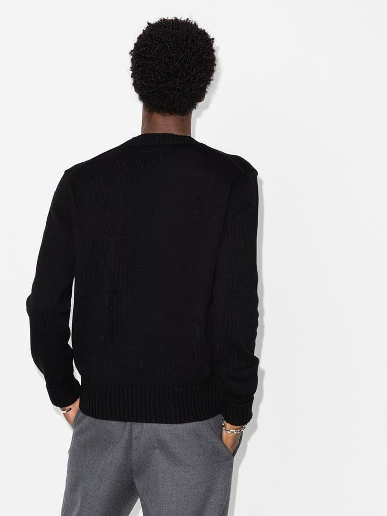 Pixel Knit Graffiti Logo Sweater