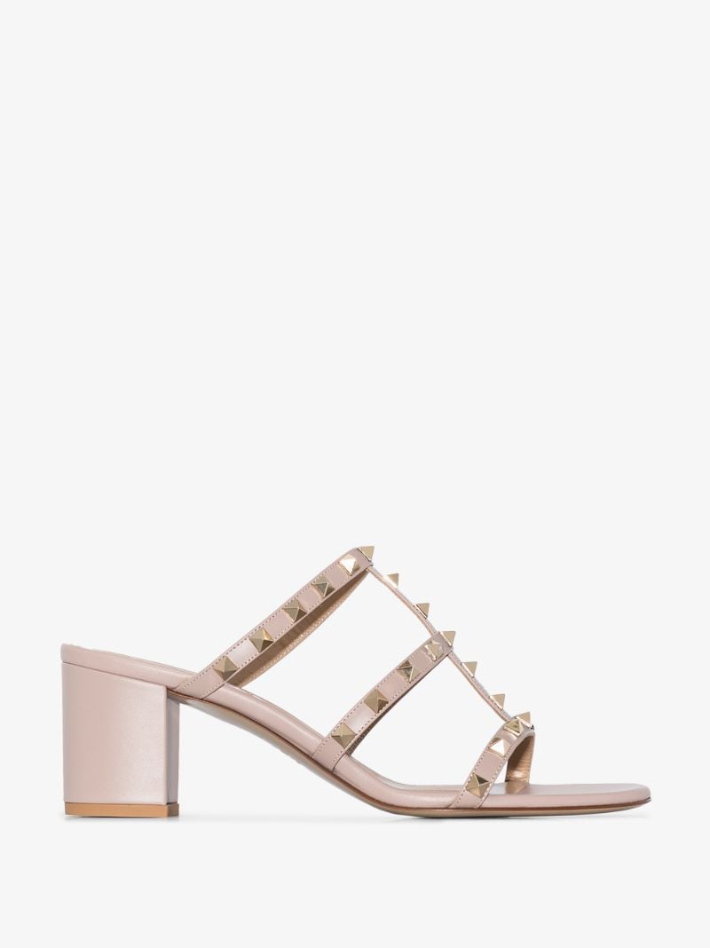 Neutral Rockstud 70 Leather Sandals