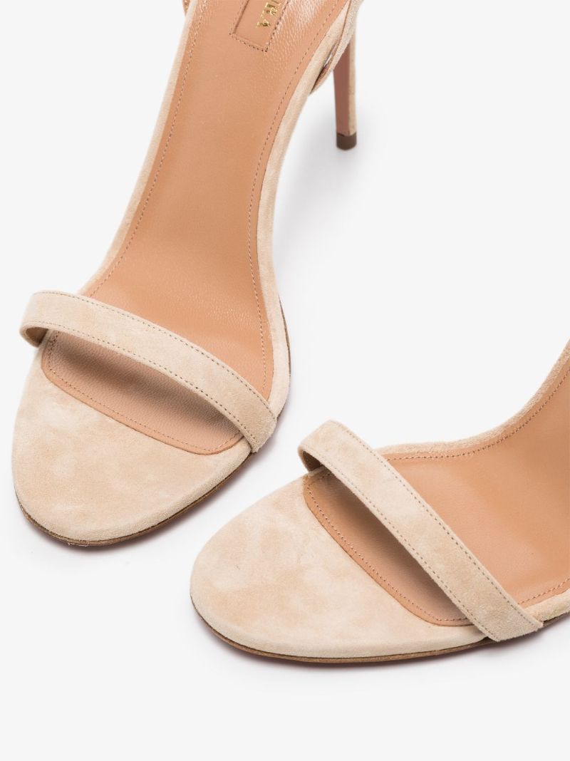 Neutral Bow Tie 105 Suede Sandals