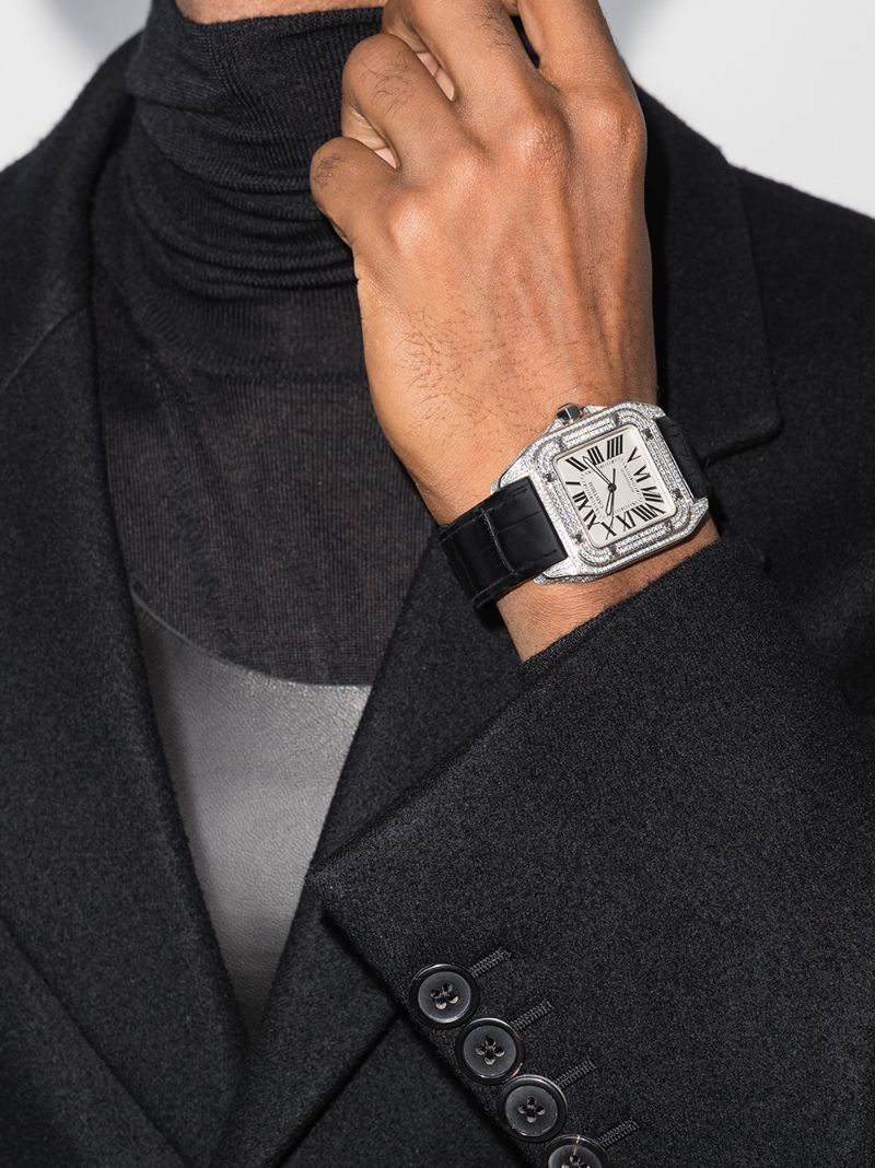 X 777 Pre-owned Santos 100 Xl Watch