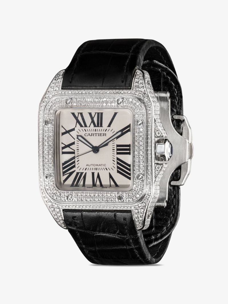 X 777 Pre-owned Santos 100 Xl Watch