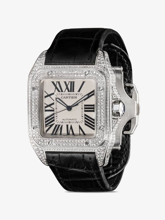 X 777 Pre-owned Santos 100 Xl Watch