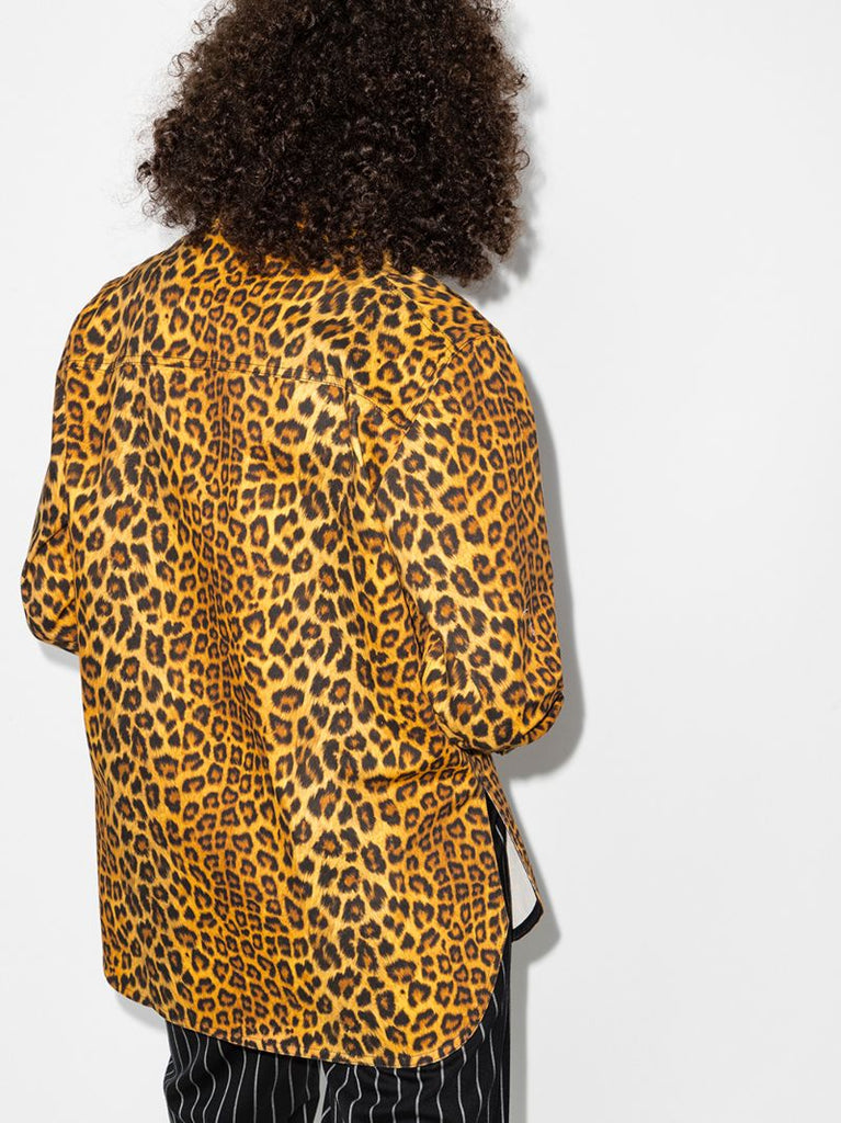 Leopard Print Denim Shirt