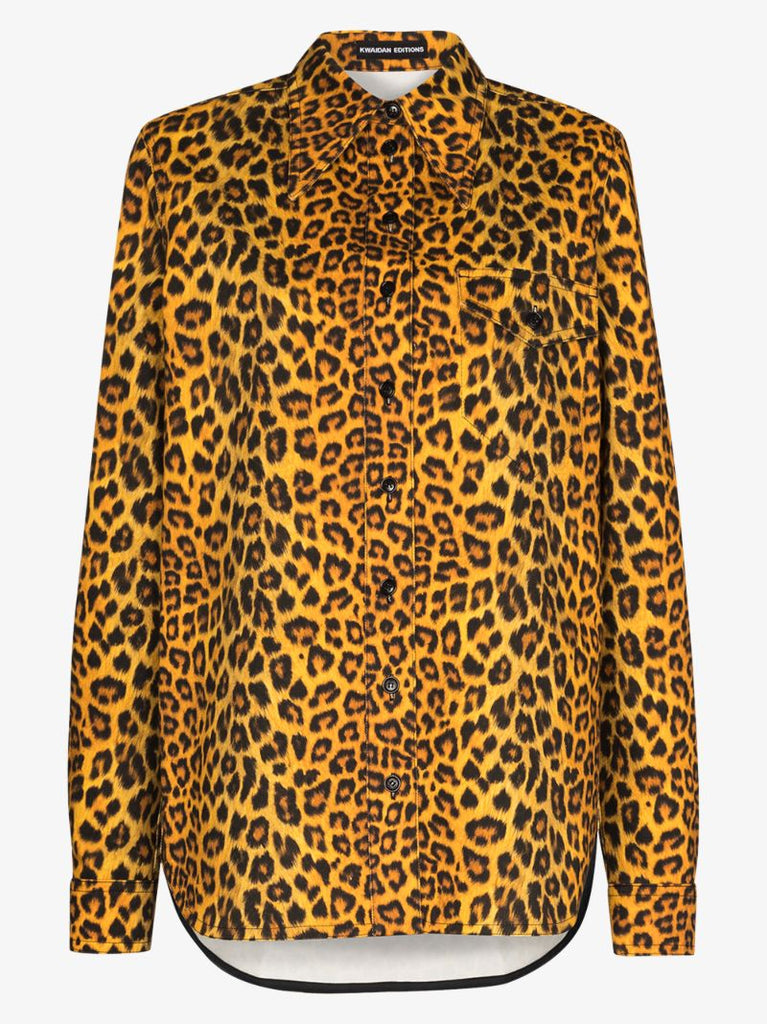 Leopard Print Denim Shirt