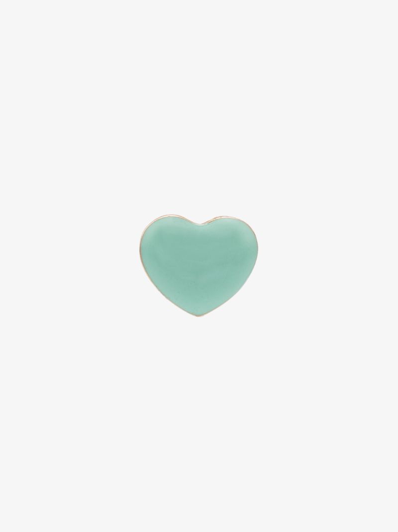 14k Yellow Gold Mini Puffy Heart Single Stud Earring