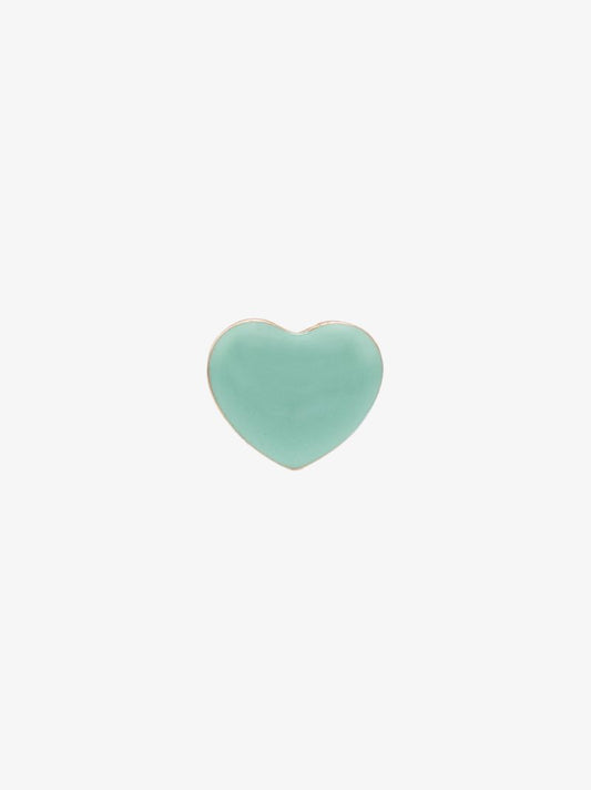 14k Yellow Gold Mini Puffy Heart Single Stud Earring