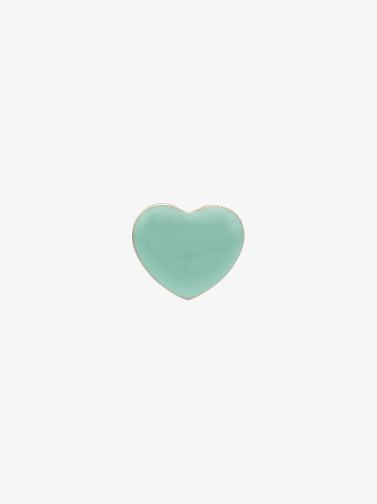 14k Yellow Gold Mini Puffy Heart Single Stud Earring