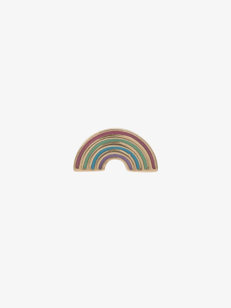 14k Yellow Gold Rainbow Earring