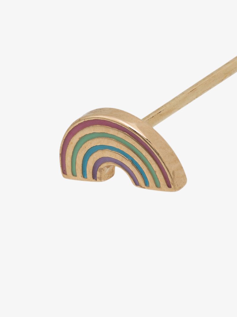 14k Yellow Gold Rainbow Earring