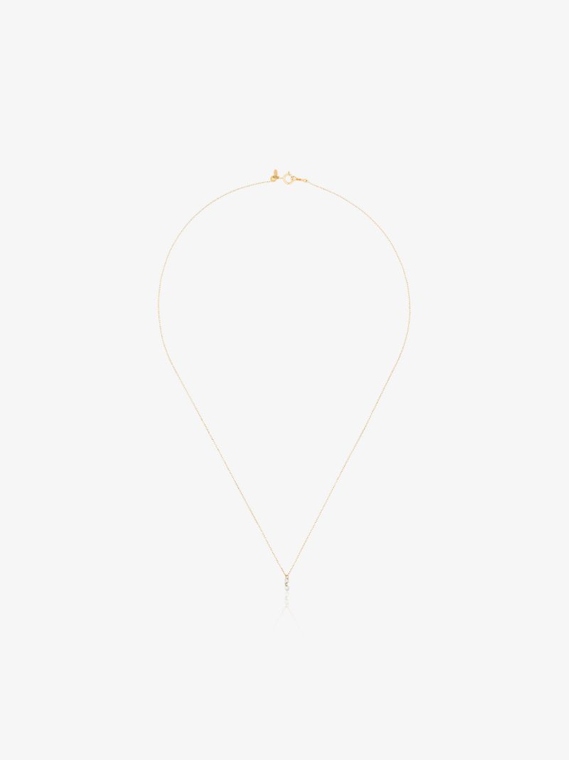 18kt Yellow Gold Diamond Drop Necklace