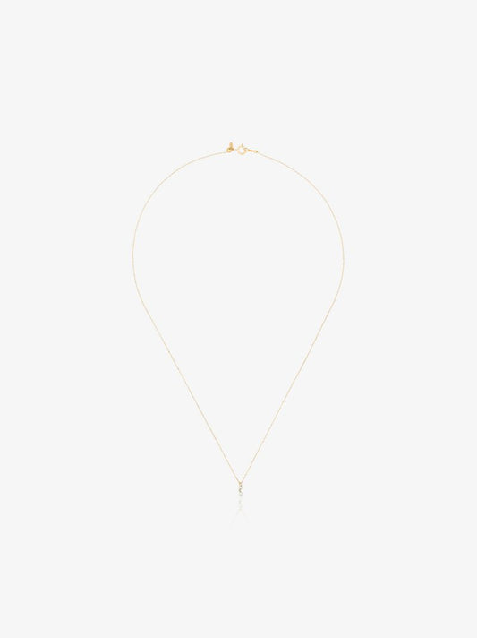 18kt Yellow Gold Diamond Drop Necklace