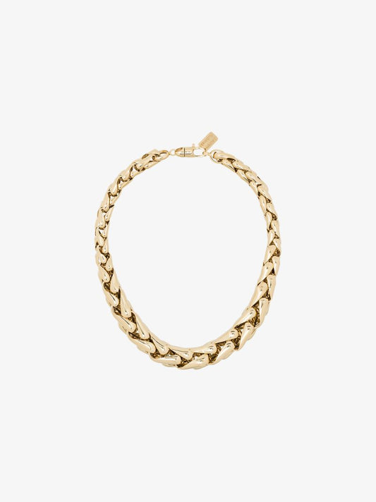 14k Yellow Gold Large Wheaten Link Necklace