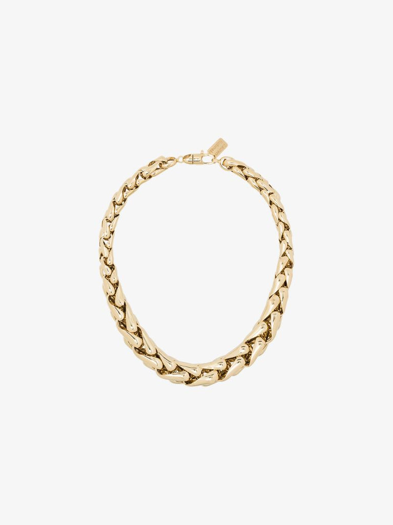 14k Yellow Gold Large Wheaten Link Necklace