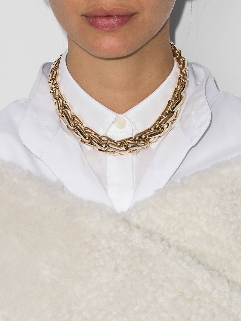 14k Yellow Gold Large Wheaten Link Necklace