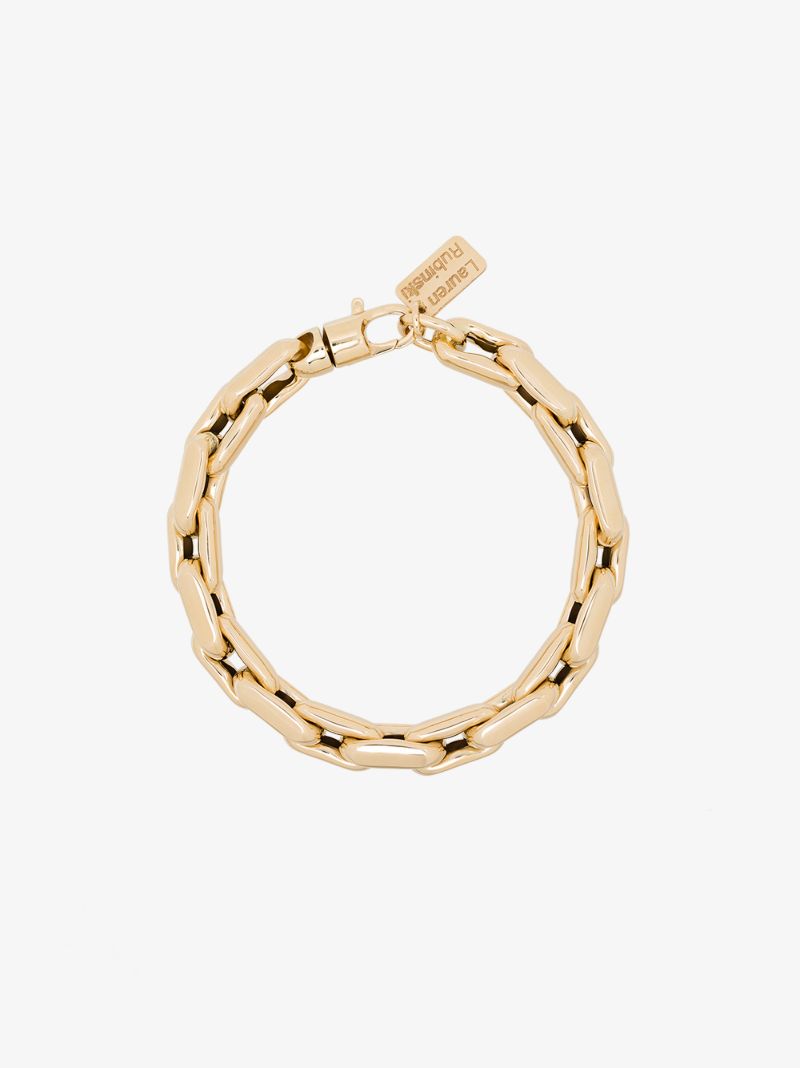 14k Yellow Gold Small Square Link Bracelet