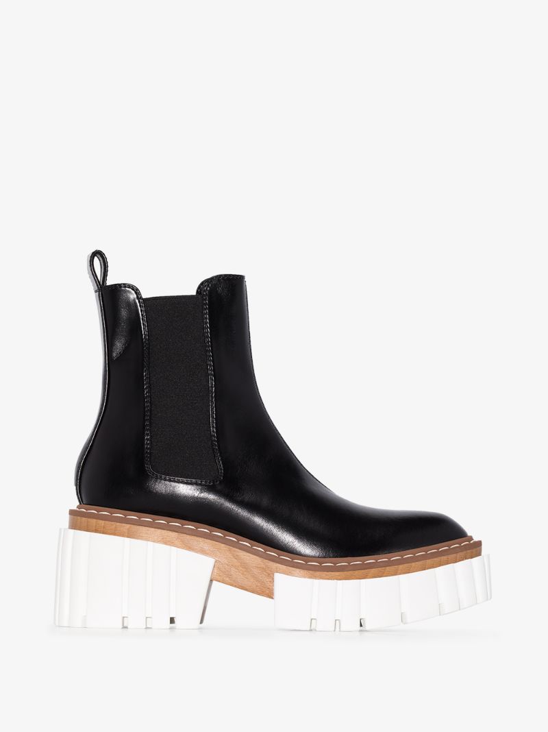 Black Emilie Platform Chelsea Boots