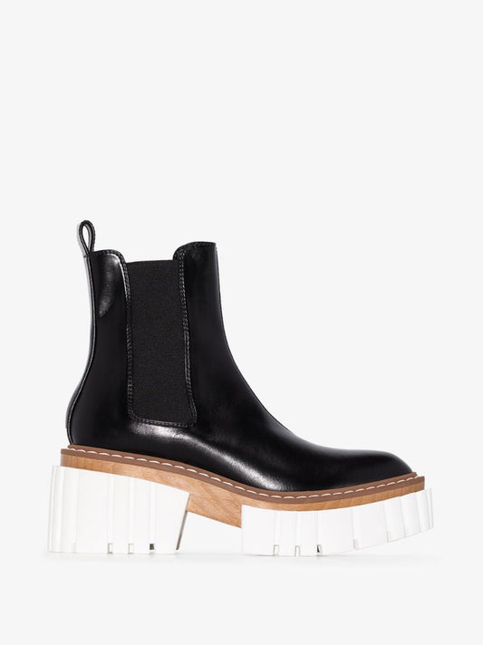 Black Emilie Platform Chelsea Boots