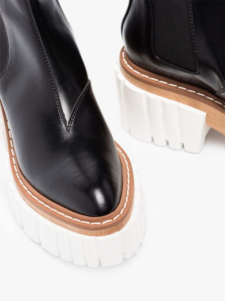 Black Emilie Platform Chelsea Boots