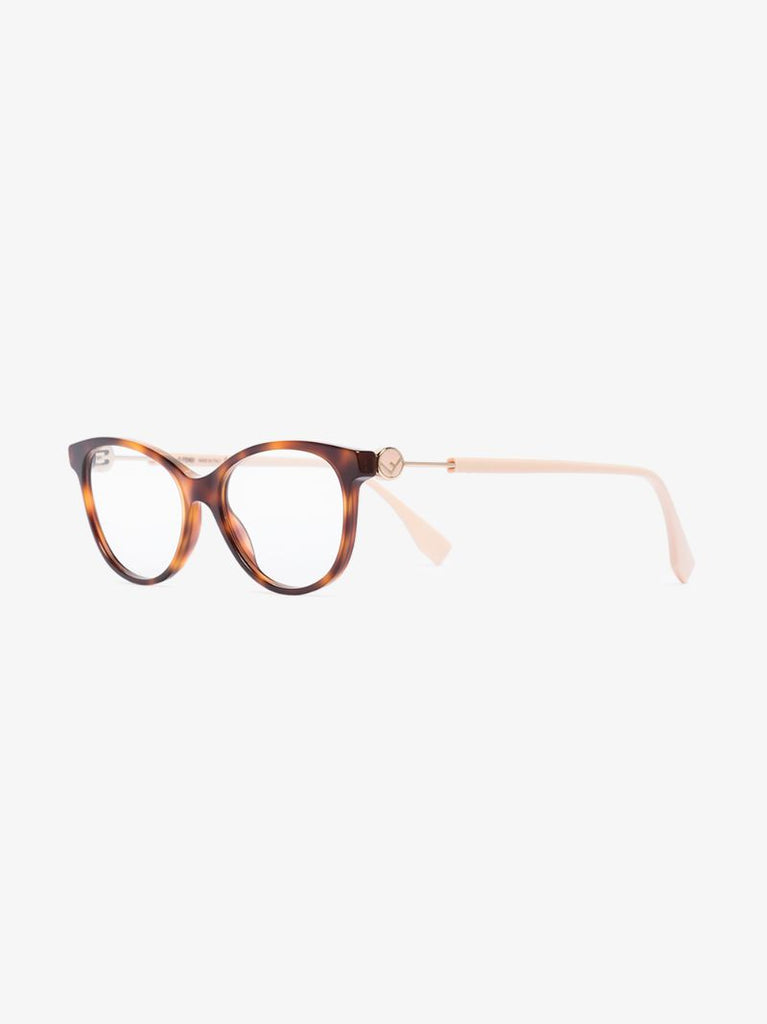 Brown and Pink Round Tortoiseshell Glasses