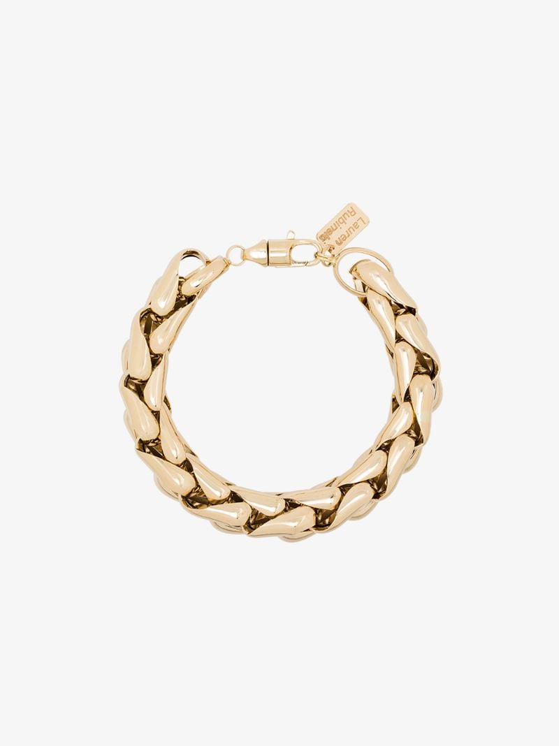 14k Yellow Gold Medium Wheaten Link Bracelet