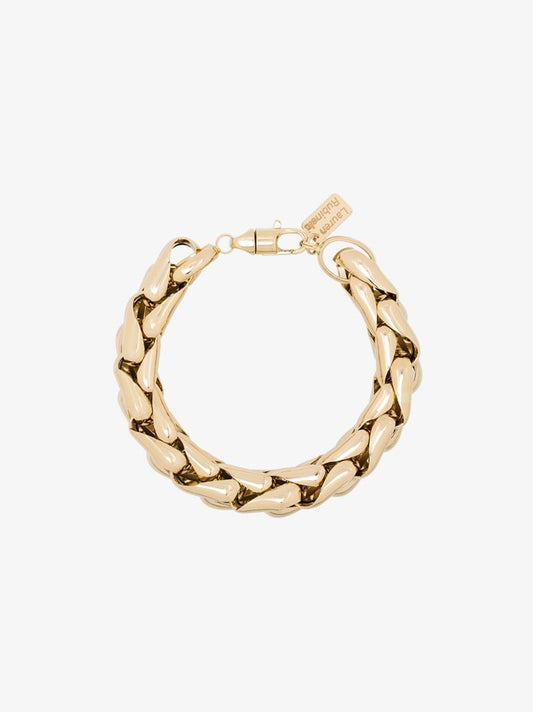 14k Yellow Gold Medium Wheaten Link Bracelet