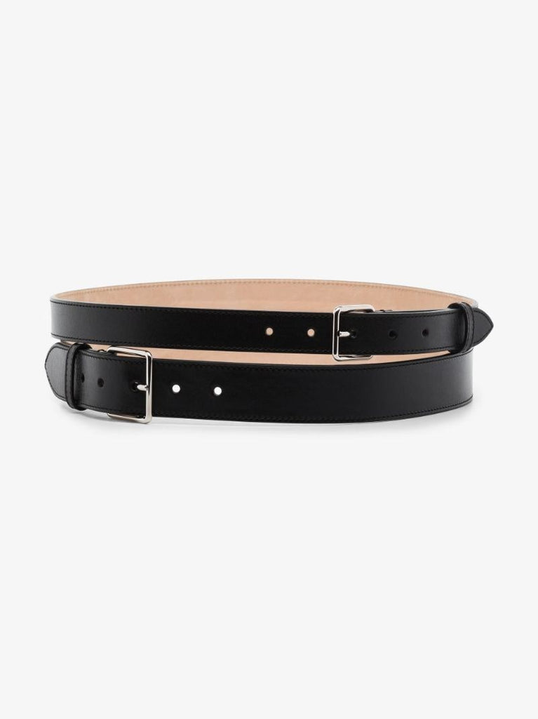 Black Double Leather Belt