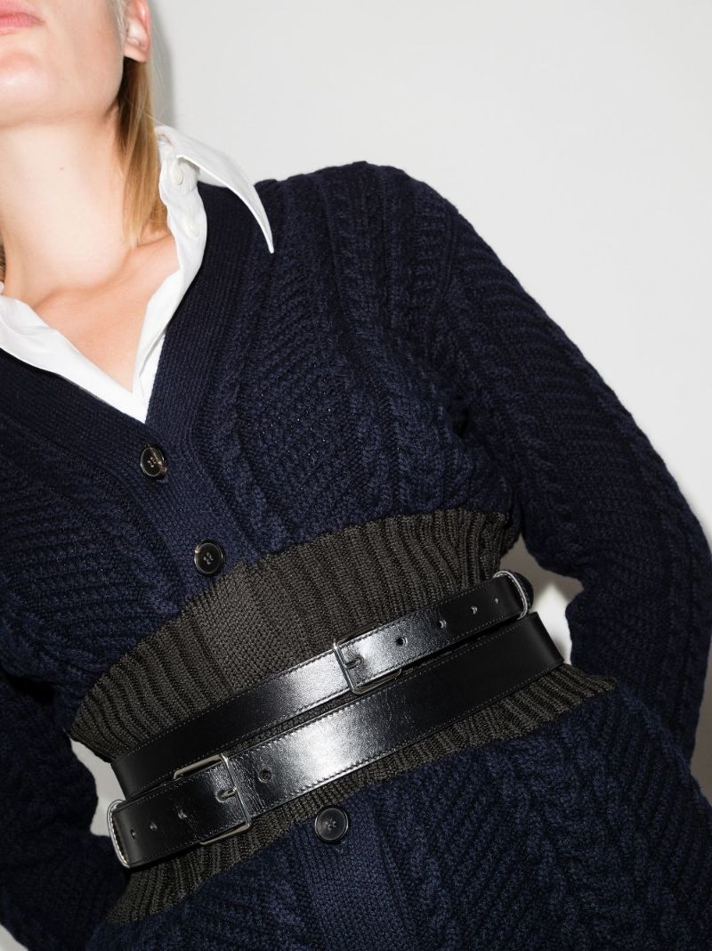 Black Double Leather Belt