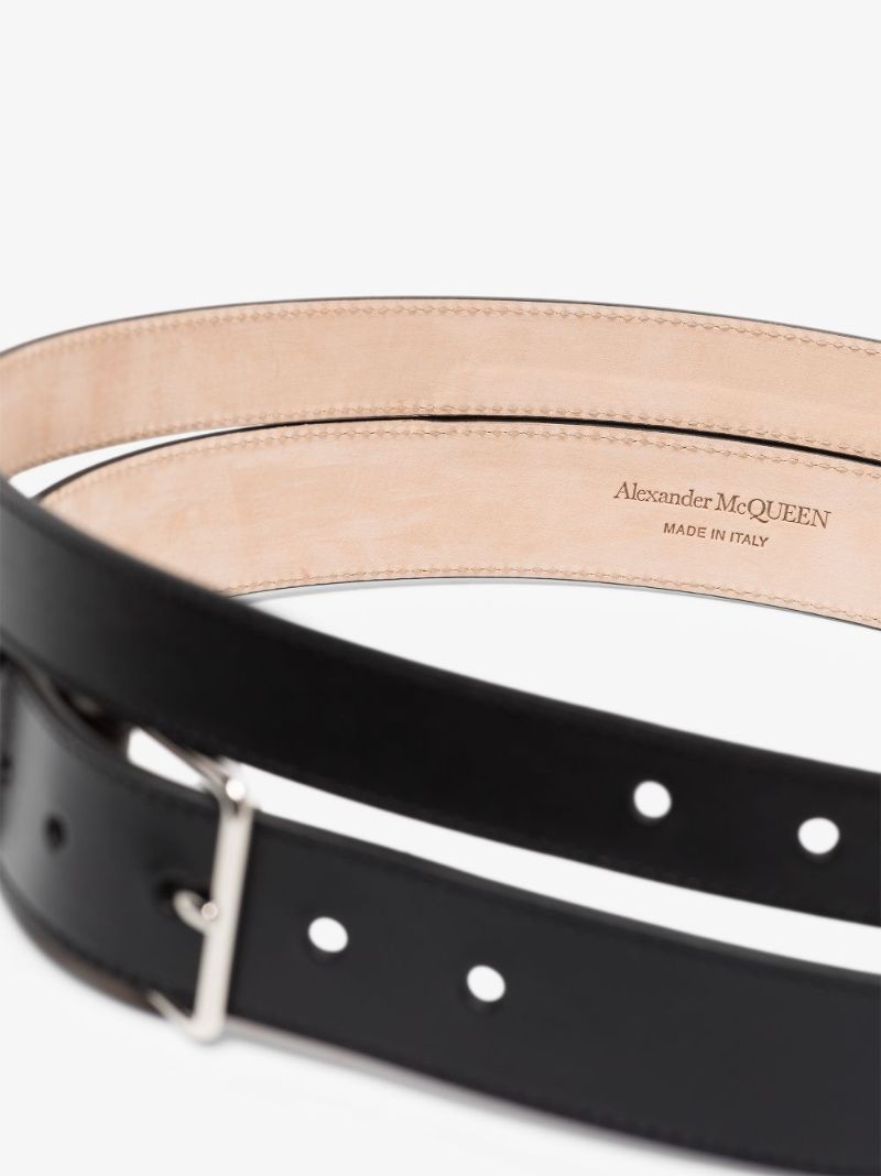 Black Double Leather Belt