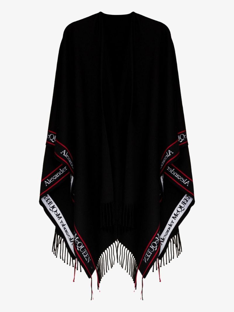 Selvedge Fringed Wool Cape