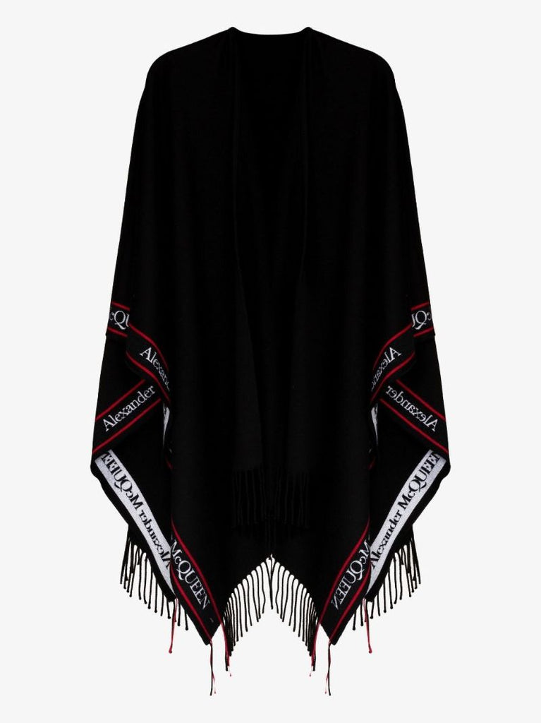 Selvedge Fringed Wool Cape