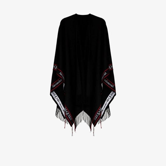Selvedge Fringed Wool Cape