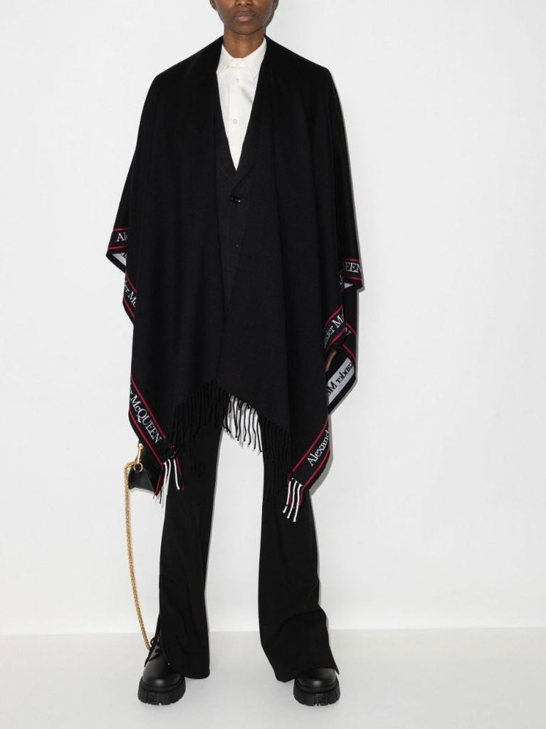 Selvedge Fringed Wool Cape