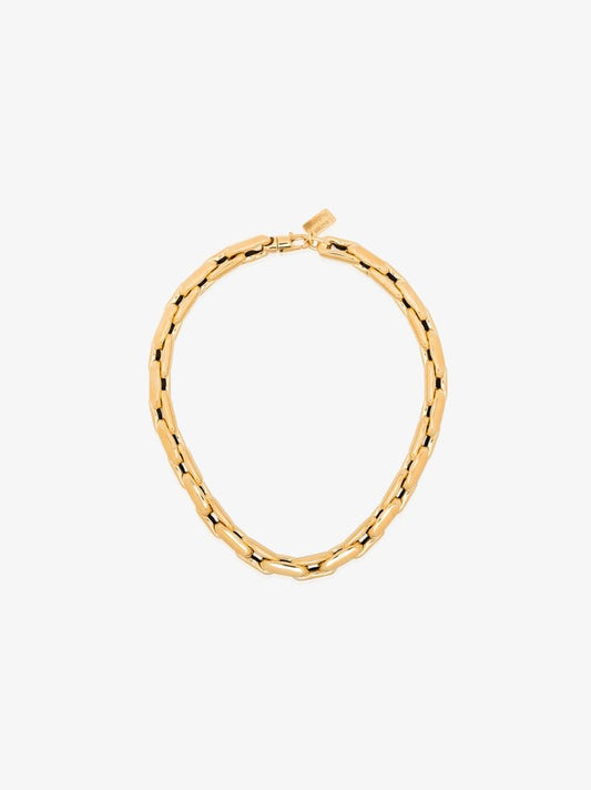14k Yellow Gold Medium Square Link Necklace