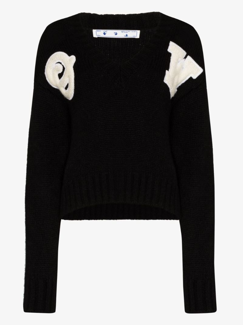 Appliqued Alpaca and Wool-blend Jumper