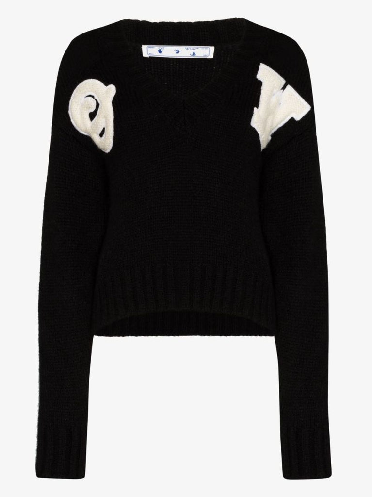Appliqued Alpaca and Wool-blend Jumper