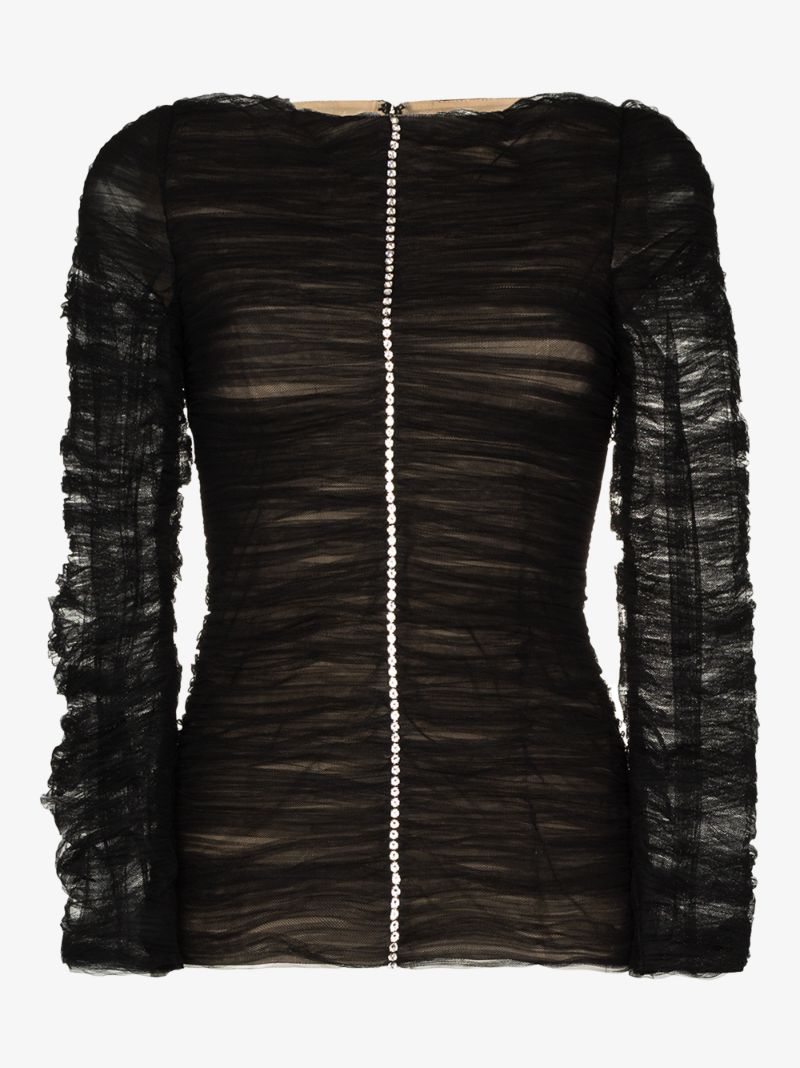 Vienna Crystal Shirred Top