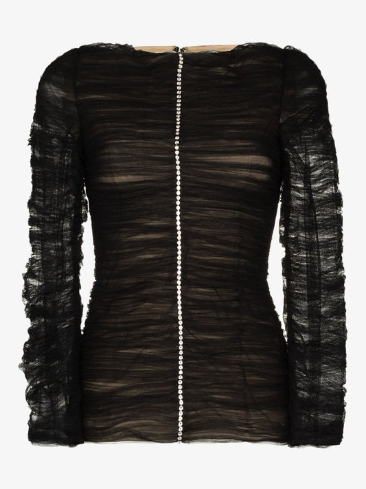 Vienna Crystal Shirred Top
