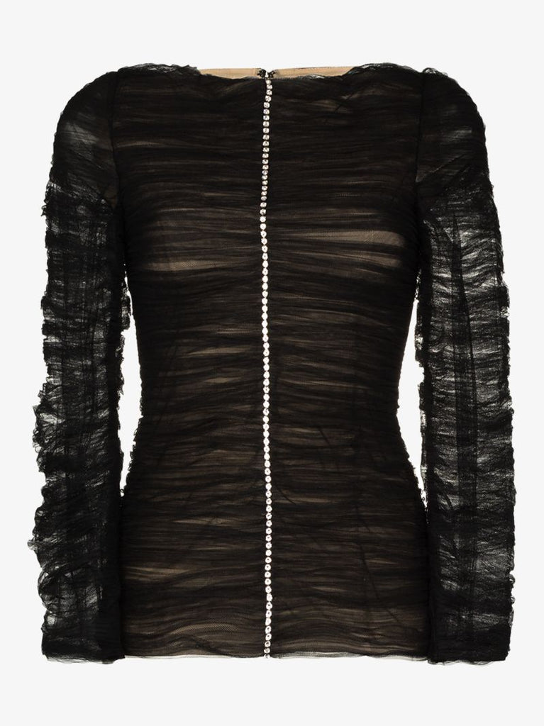 Vienna Crystal Shirred Top
