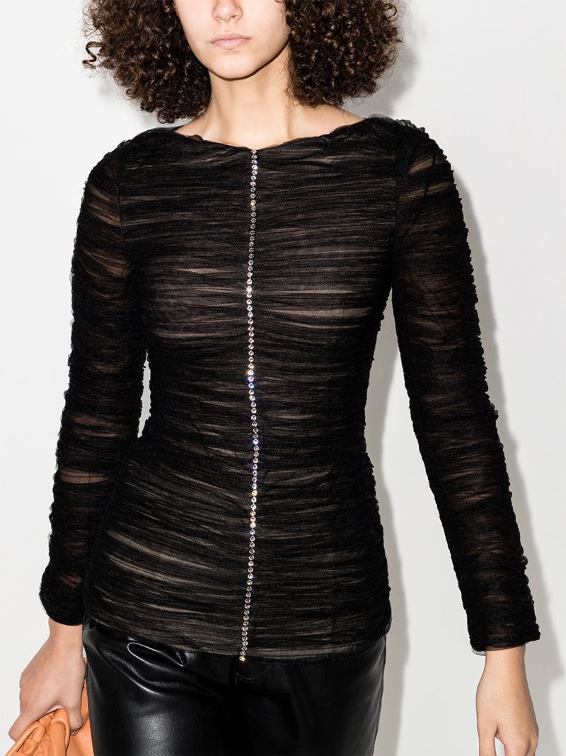 Vienna Crystal Shirred Top