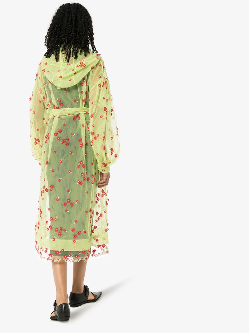 4 Moncler Simone Rocha Coronilla Floral Organza Trench Coat