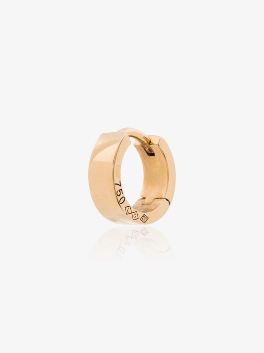 18k Yellow Gold La 1.9g Polished Ribbon Hoop Earring