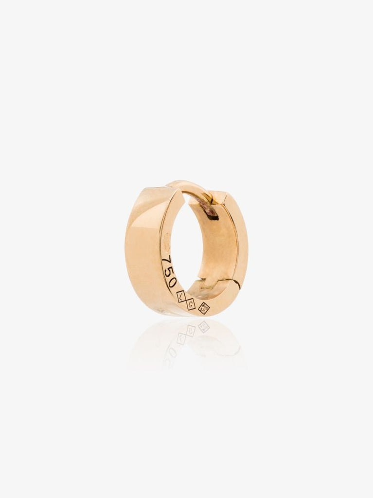 18k Yellow Gold La 1.9g Polished Ribbon Hoop Earring