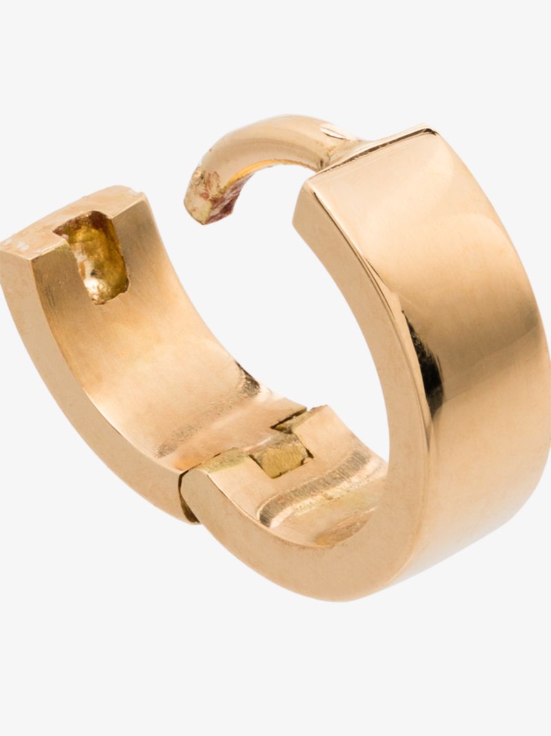 18k Yellow Gold La 1.9g Polished Ribbon Hoop Earring