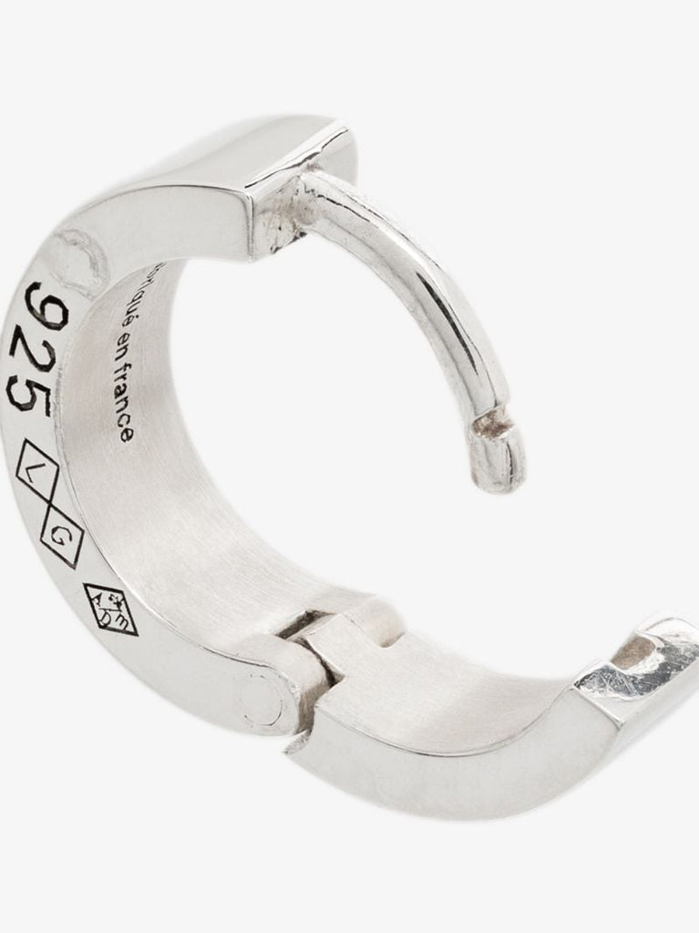 Sterling Silver La 0.8 G Polished Ribbon Hoop Earring