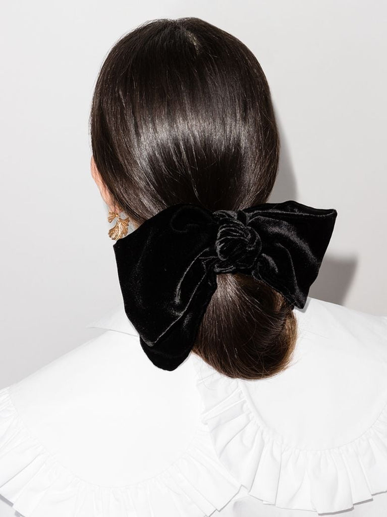 Black Celine Velvet Barrette