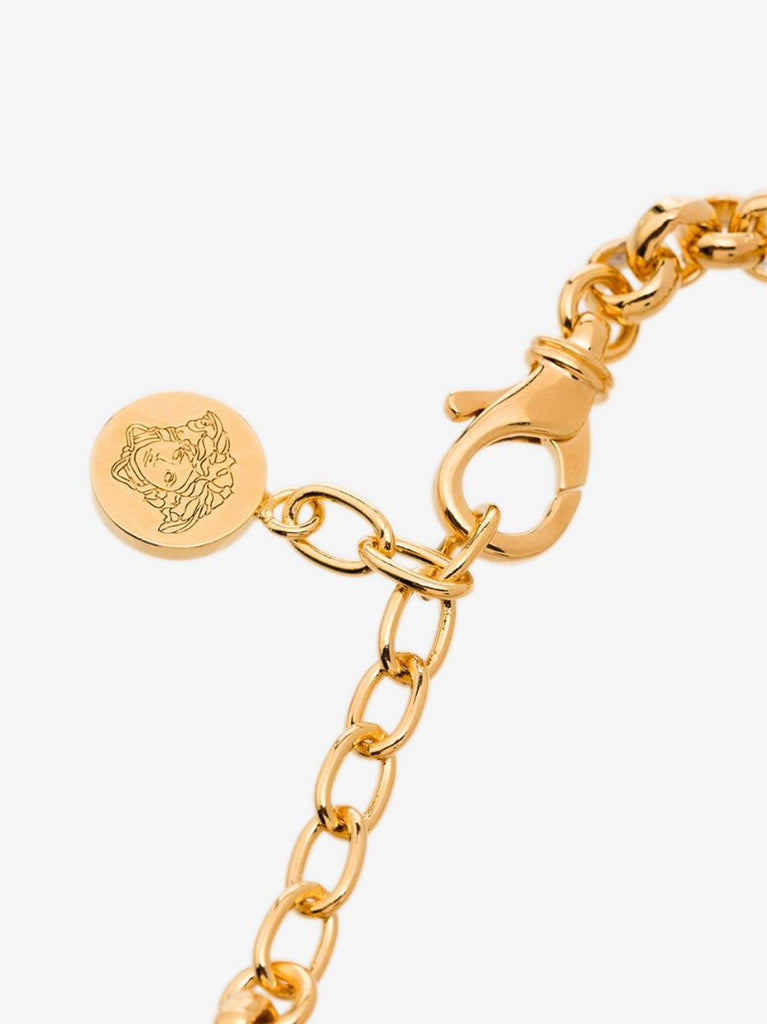 Gold-tone Medusa Rolo Chain Bracelet